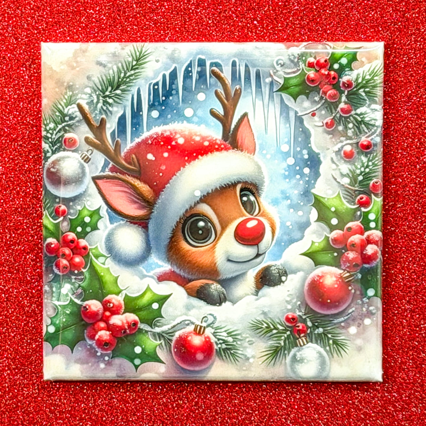 Winter Holiday Animal Magnets