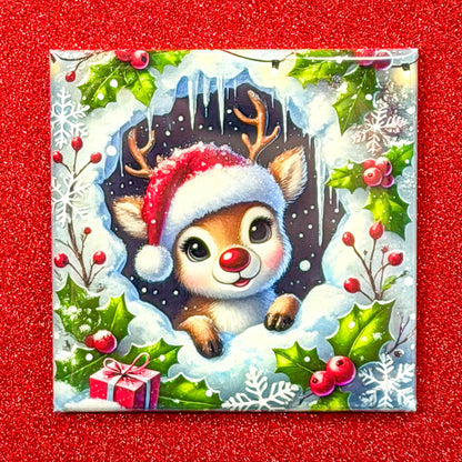 Winter Holiday Animal Magnets